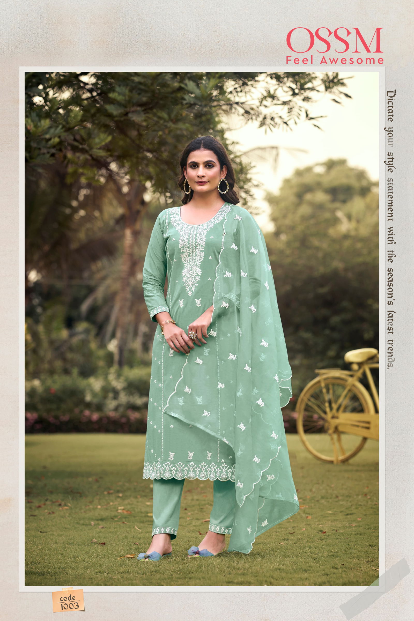 Gulabi Vol 02 By Ossm Pure Cotton Embroidery Kurti With Bottom Dupatta Wholesale Shop In Surat